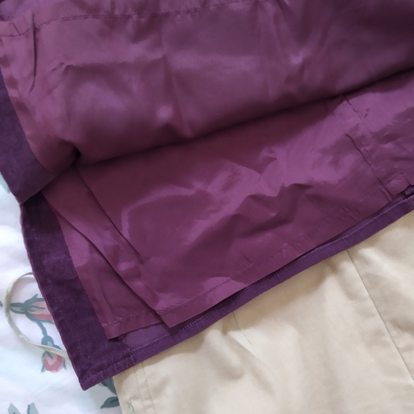 Lot of 2 High Waisted A Line Skirts Purple Beige - Picture 9 of 9